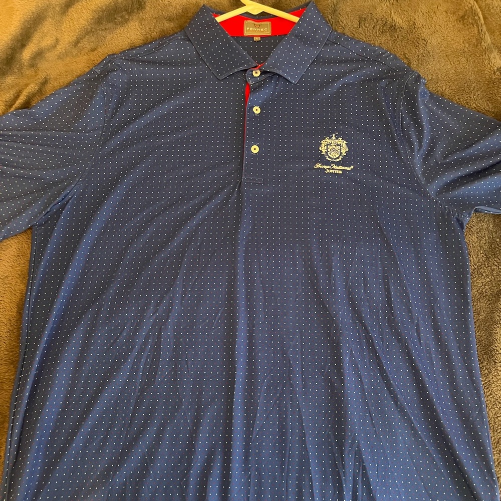 Trump National Jupiter Golf Fennec Polo Large Blue/Red